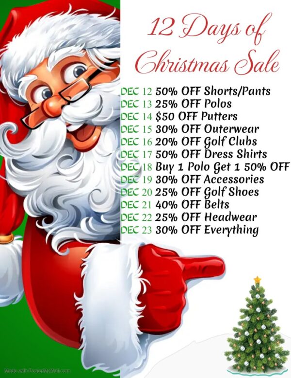 Tega Cay Golf Club Announces Festive 12 Days of Christmas Sale Tega